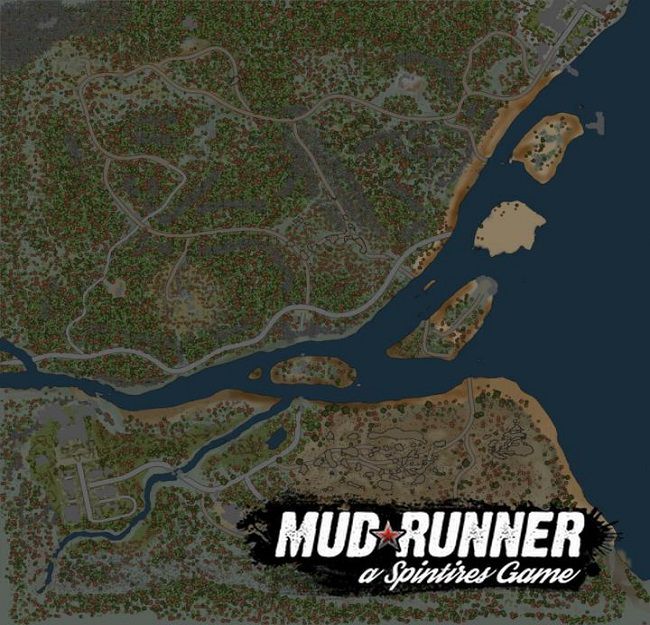 Карта "Three Ways" для Spintires: MudRunner