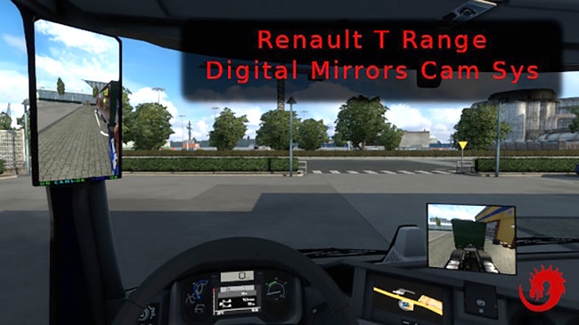 Цифровые зеркала-камеры для Renault Range T v1.0 для ETS 2 (1.43.x)