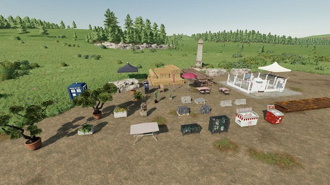 Placeable Objects Pack v1.0 для Farming Simulator 22 (1.2.x)