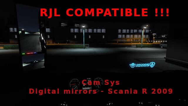 Цифровые зеркала-камеры для Scania R2009 и Scania RJL для ETS 2 (1.43.x)