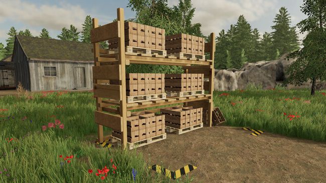 Honey Pallet Rack v1.0.0.1 для Farming Simulator 22 (1.8.x)