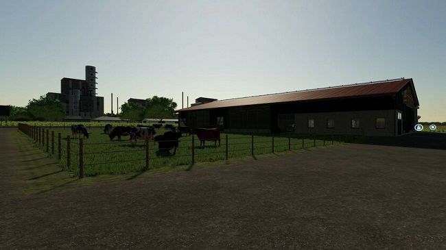 Large Cow Barn - 240 Animals v1.1 для Farming Simulator 22 (1.3.x)