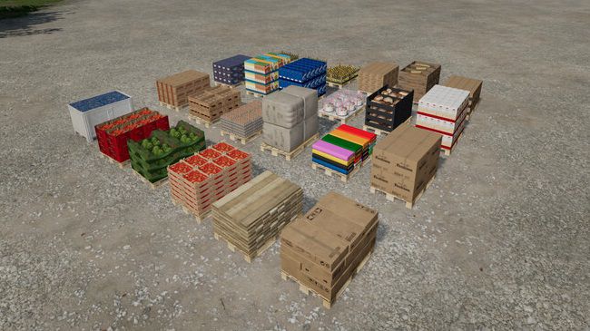 Liftable Pallets And Big Bags v1.1.2.0 для Farming Simulator 22 (1.6.x)