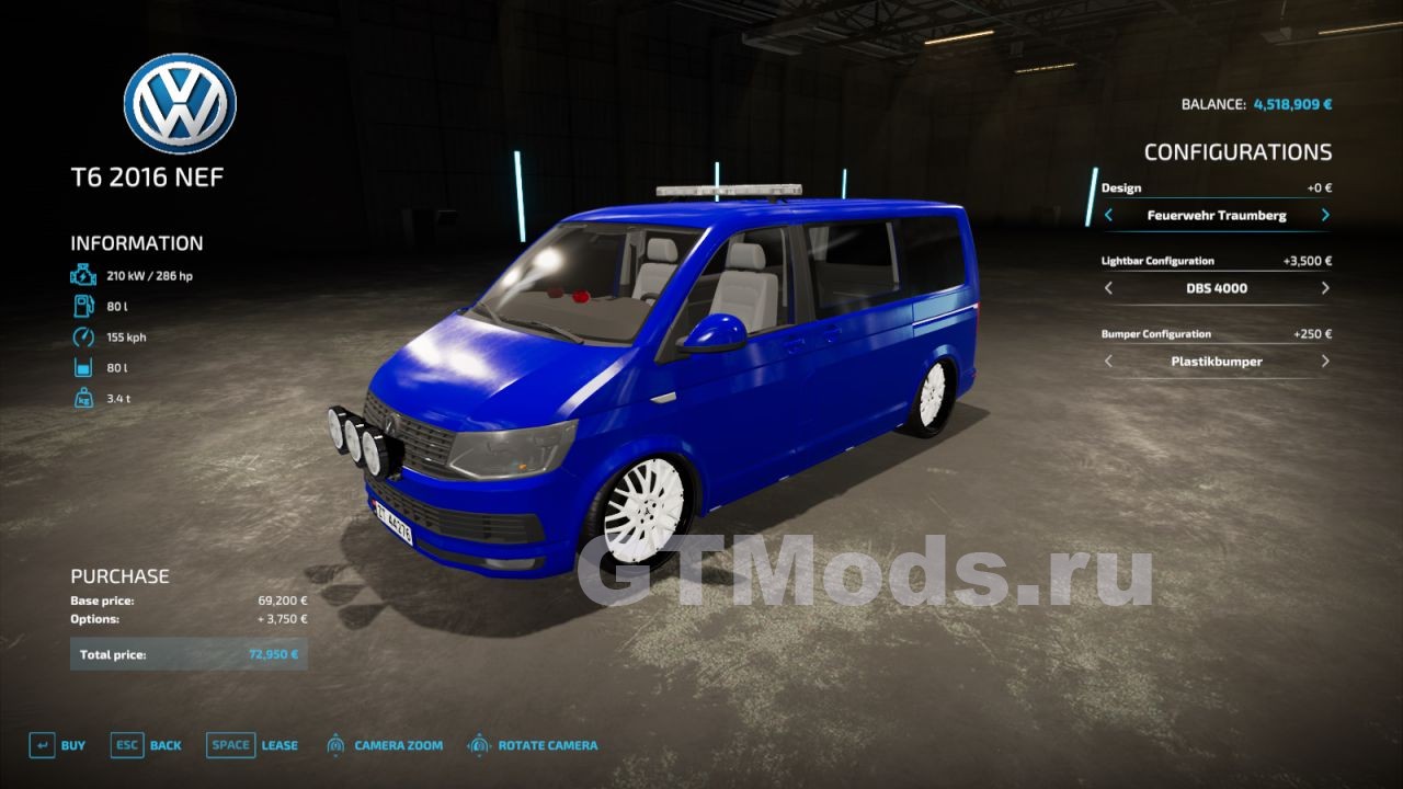 Volkswagen Transporter T6 v1.0 для Farming Simulator 22 (1.3.x) » Моды для  игр про автомобили от GTMods.ru