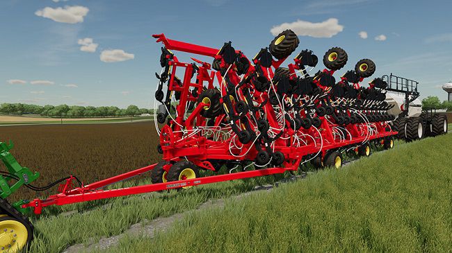 Bourgault 3420-100 Paralink Hoe Drill + 71300 Air Cart v1.0.0.1 для FS22 (1.3.x)