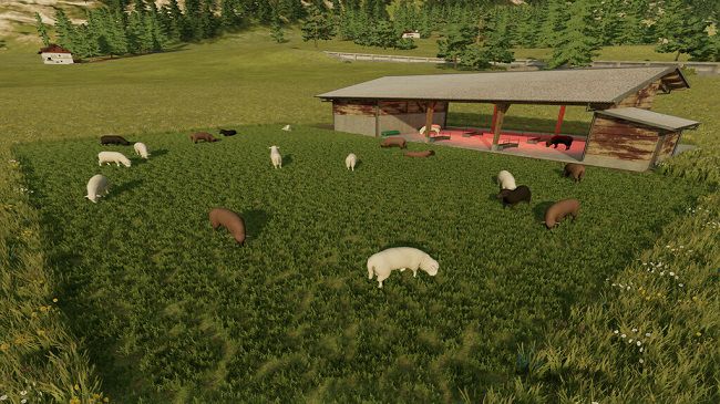 Fenceless Husbandries v1.1 для Farming Simulator 22 (1.4.x)