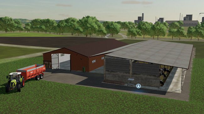 Garage With Cowbarn v1.0 для Farming Simulator 22 (1.3.x)