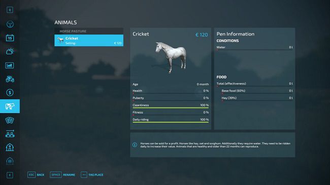 Horseman v1.0.0.0 для Farming Simulator 22 (1.3.x)