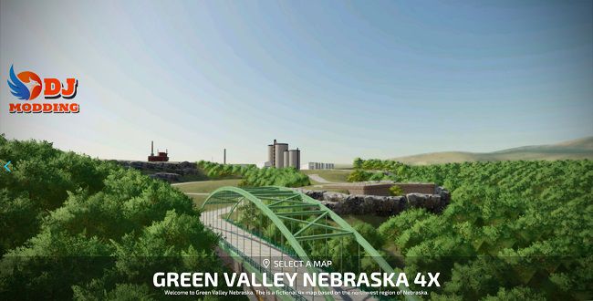 Карта Green Valley Nebraska 4x v2.1 для Farming Simulator 22 (1.9.1.x)