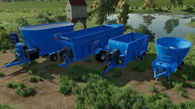 EuroMilk Forage Wagons Pack v1.0 для Farming Simulator 22 (1.3.x)