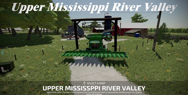 Карта Upper Mississippi River Valley v1.0 для Farming Simulator 22 (1.3.x)