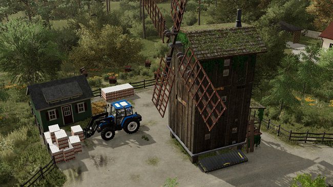 Old Grain Mills v1.2 для Farming Simulator 22 (1.8.x)