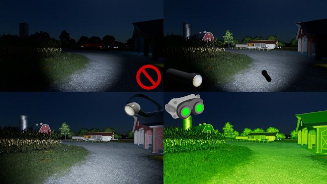 Lizard Personal Lighting v1.0 для Farming Simulator 22 (1.4.x)