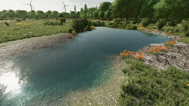 Natural Water Rivers And Ponds Pack v1.1 для Farming Simulator 22 (1.6.x)