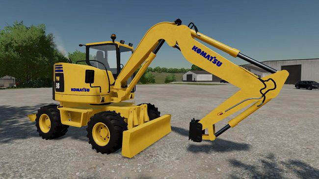 Komatsu PW-98 v1.0 для Farming Simulator 22 (1.5.x)