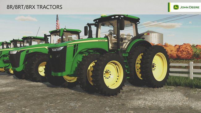John Deere 8R Series v1.0.0.1 для Farming Simulator 22 (1.6.x)
