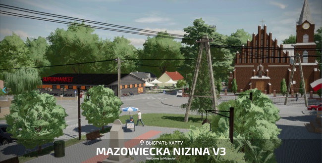 Карта Mazowiecka Nizina V3 v1.0.1.1 для Farming Simulator 22 (1.8.x)