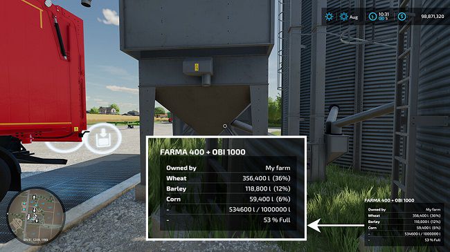 Silo Fill Information v1.0 для Farming Simulator 22 (1.5.x)
