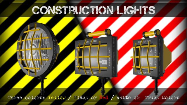 Construction Lights v1.0 для Euro Truck Simulator 2 (1.44.x, 1.45.x)