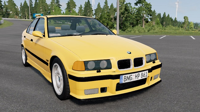 BMW E36 M3 v1.0 для BeamNG.drive (0.25.x)