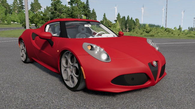 Alfa Romeo 4C 2.0 v1.0 для BeamNG.drive (0.25.x)