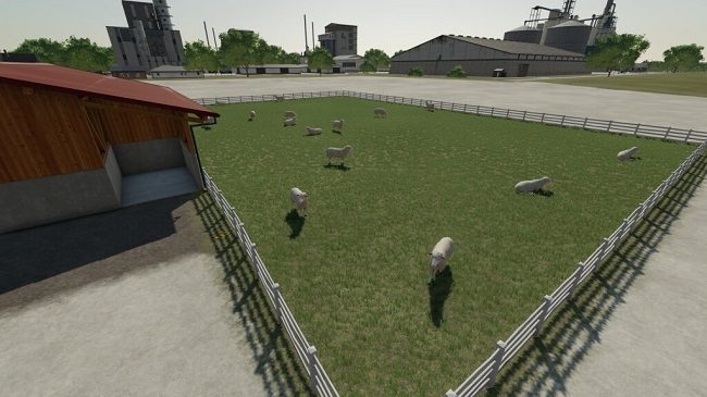 Stables With Larger Pastures v1.2 для Farming Simulator 22 (1.12.x)