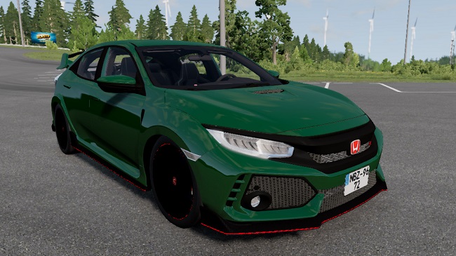 Honda Civic FK8 v2.0 Fix для BeamNG.drive (0.25.x)