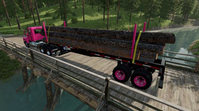 Lizard LT699 Semi Log Trailer v1.0 для Farming Simulator 22 (1.7.x)