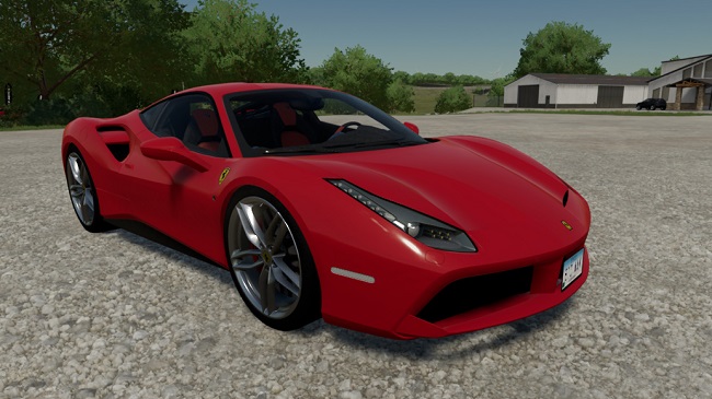 Ferrari 488 GTBv 1.0 для Farming Simulator 22 (1.7.x)