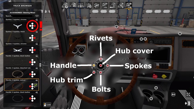 Customize Your Steering Wheel v1.0 для American Truck Simulator (1.45.x)