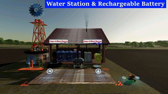 Water Station and Electric Charge vBeta для Farming Simulator 22 (1.7.x)