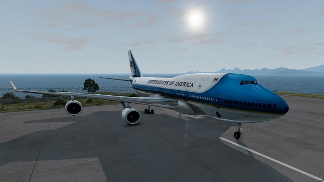 Boeing 747 Airforce-ONE v1.0 для BeamNG.drive (0.26.x)
