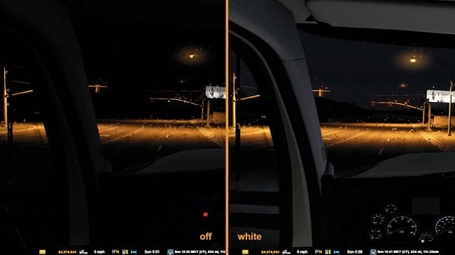 Interior Cabin Lights v1.0 для Euro Truck Simulator 2 (1.46.x)