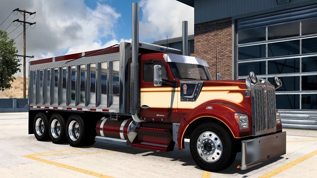 Kenworth W990 Custom v1.0 для American Truck Simulator (1.48.x)