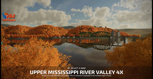 Карта Upper Mississippi River Valley v2.1 для Farming Simulator 22 (1.9.1.x)