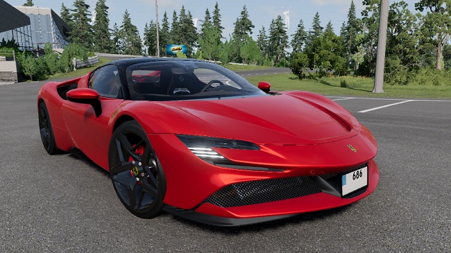 Ferrari SF90 v1.0 для BeamNG.drive (0.28.x)