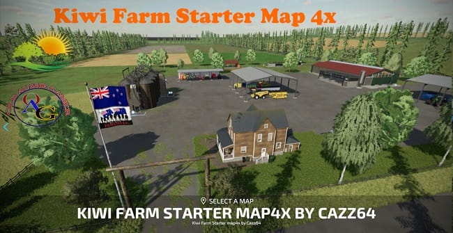 Карта Kiwi Starter 4x v1.0 для Farming Simulator 22 (1.8.x)