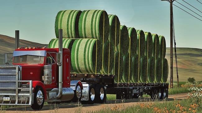 Globe 40 Ton Step Deck Auto Load v1.0 для Farming Simulator 22 (1.8.x)