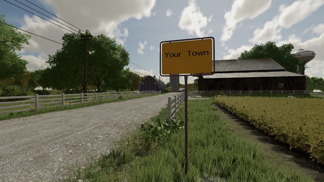 Customizable Town Sign v1.1 для Farming Simulator 22 (1.9.x)