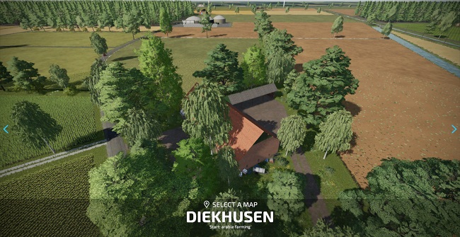 Карта Diekhusen v1.0 для Farming Simulator 22 (1.8.x)