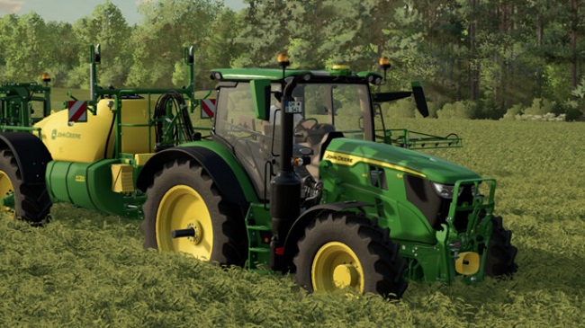 John Deere 6R Medium Frame v1.0 для Farming Simulator 22 (1.9.x)