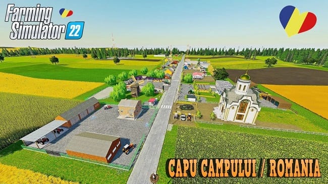 Карта Capu Campului v1.0 для Farming Simulator 22 (1.9.x)
