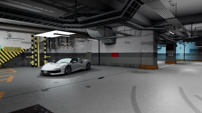 Карта Kamurocho Underground Carpark Showroom v1.0 для BeamNG.drive (0.28.x)