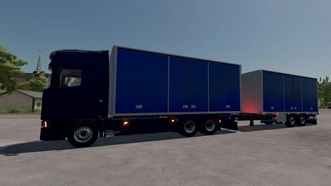 Scania with Sidedoors trailer v1.0 для Farming Simulator 22 (1.9.x)