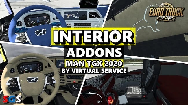 Interior Addons for MAN TGX 2020 v1.2 для Euro Truck Simulator 2 (1.47.x)