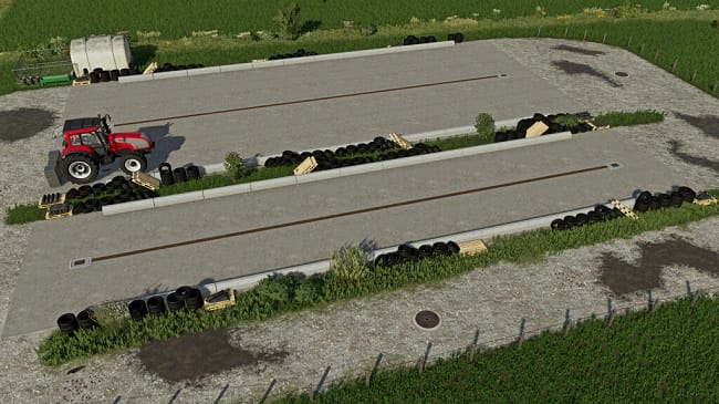 Concrete Free Land Silo Pack v1.0 для Farming Simulator 22 (1.10.x)