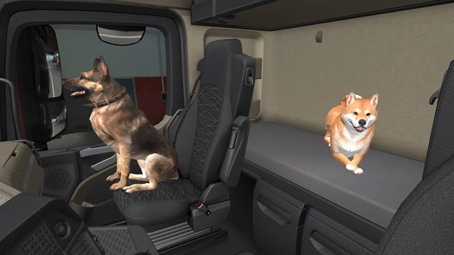 Dog with Animation v1.0.1 для Euro Truck Simulator 2 (1.47.x)