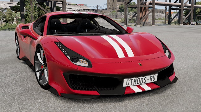 Ferrari 488 Pista v1.0 для BeamNG.drive (0.29.x)