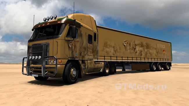 Комбо скин Lion для Freightliner Argosy v1.0 для Euro Truck Simulator 2 (1.47.x)