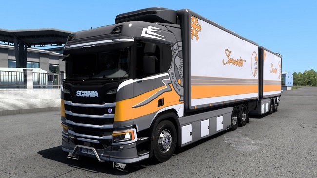 Scania R580 + Trailer Megamod v1.0